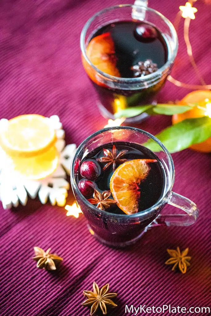 Homemade mulled wine is a warm drink perfect for Christmas