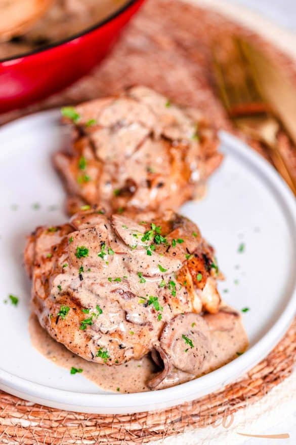 Creamy Mushroom Chicken Thighs Recipe Myketoplate