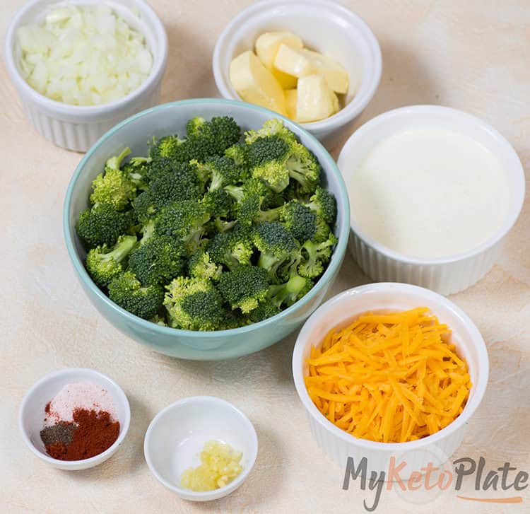 ingredients keto cheddar broccoli soup