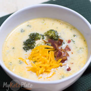 Keto Broccoli Cheddar Soup - MyKetoPlate