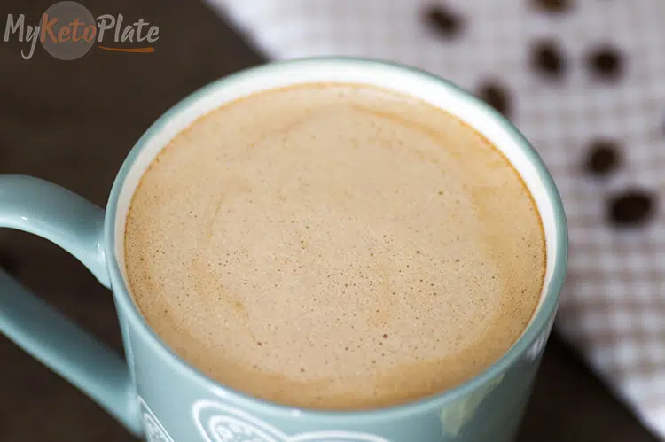 Bulletproof coffee (keto or butter coffee) is a delicious low carb drink and it's the best way to start your day. Keeps you full for longer.