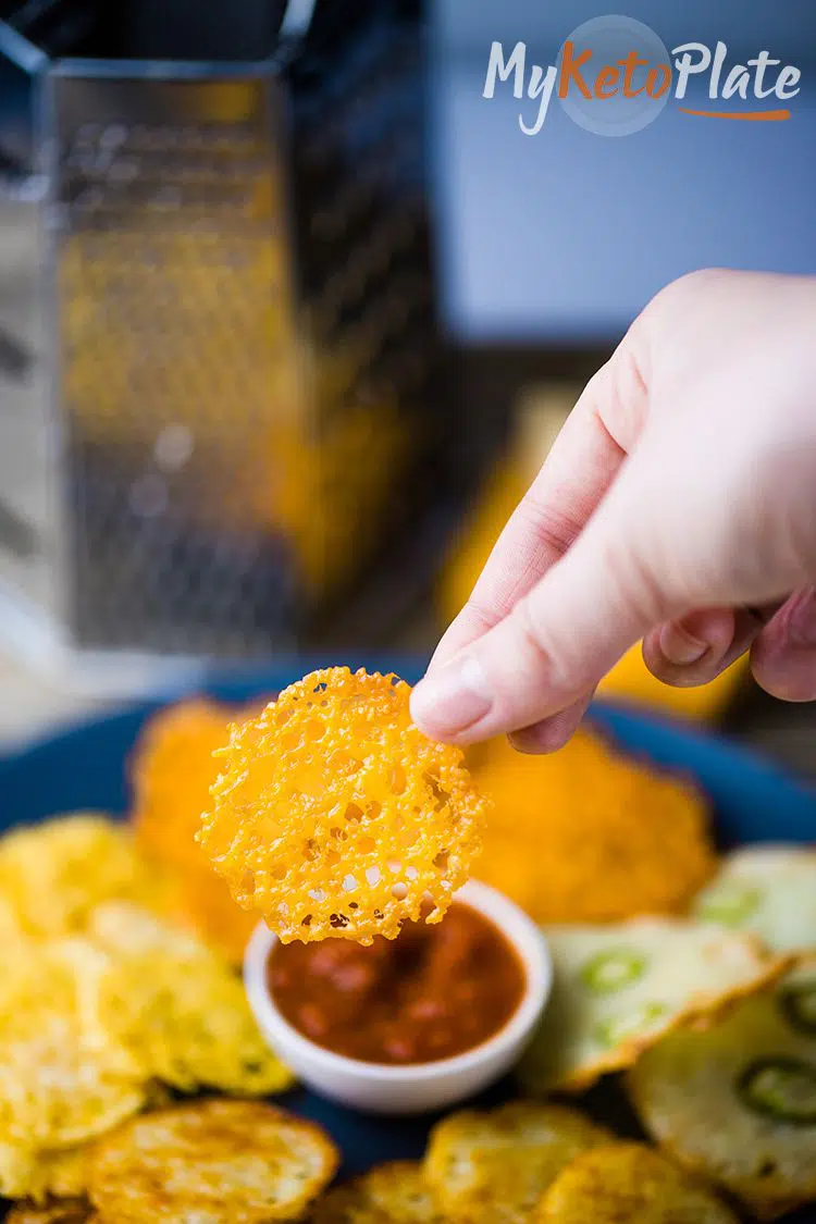 keto cheese chips with cheddar chips