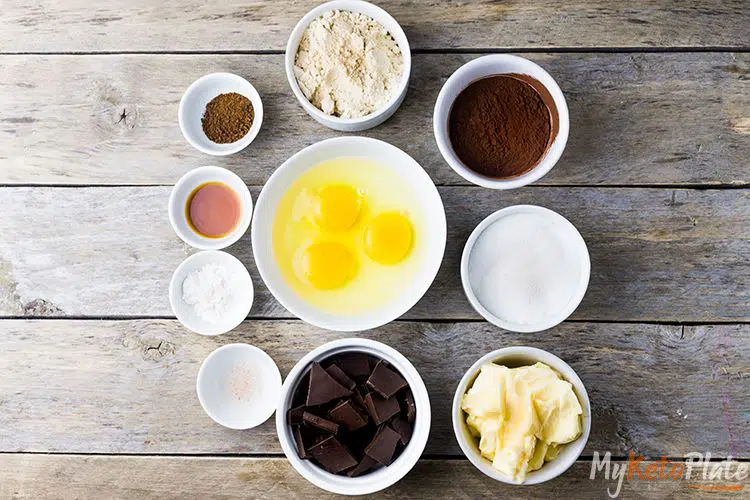 ingredients for the brownies