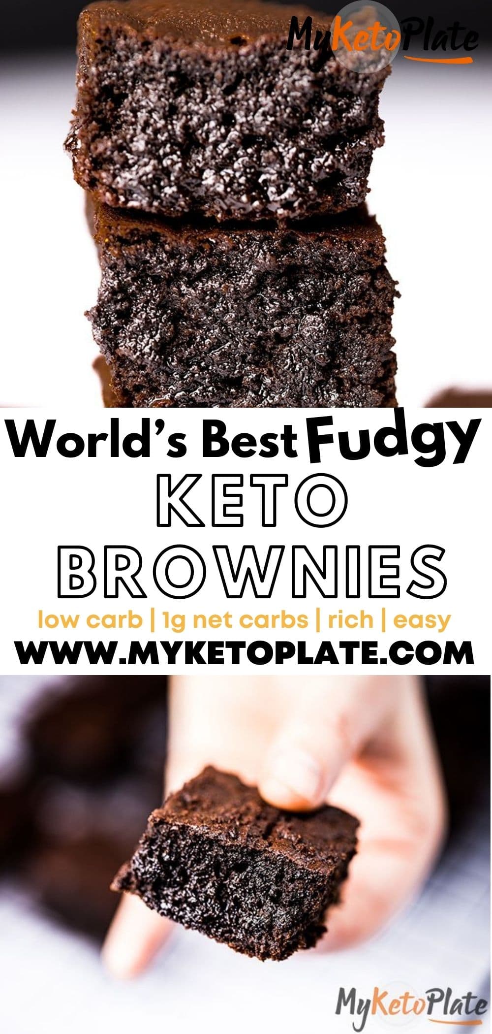 The Best Fudgy Keto Brownies Recipe (Only 1 Net Carb!) - MyKetoPlate