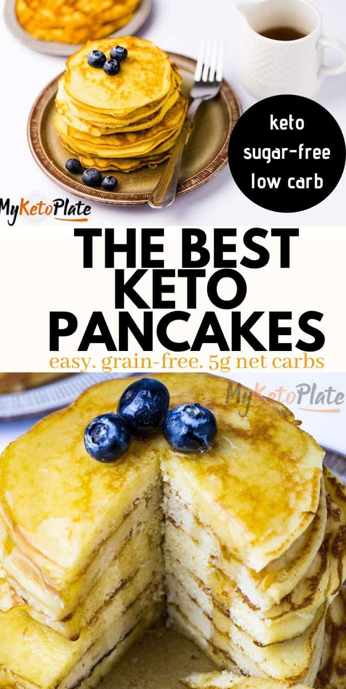 Foolproof Fluffy & Thick Keto Pancakes with Coconut Flour