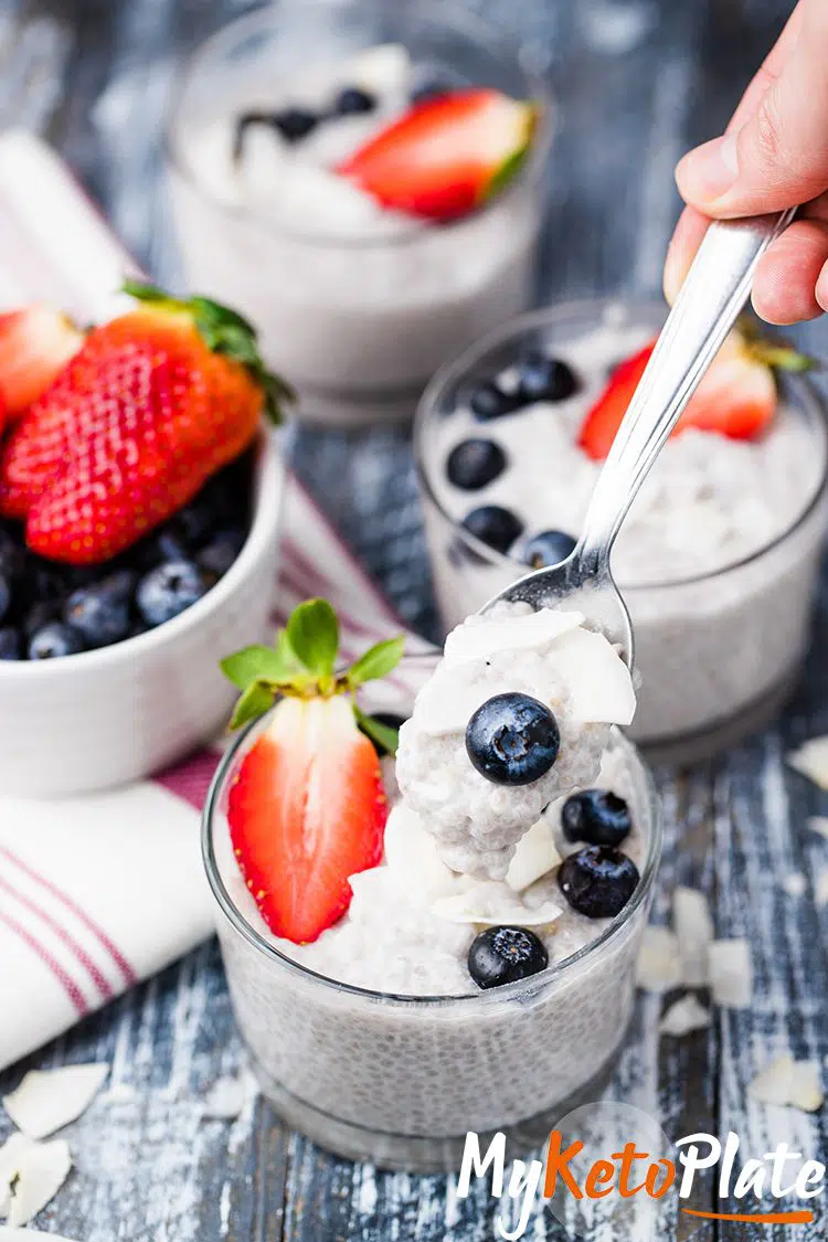 super creamy thick low carb chia pudding