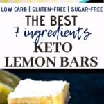 You need just 7 ingredients to make the perfect lemon bars. This lemon bar recipe has the balance between sour and sweet. Buttery shortbread crust, tangy and sweet lemon filling, and a dusting of powdered sweetener on top. So bright yellow, fresh, & creamy! Recipe via @myketoplate #lemonbars
