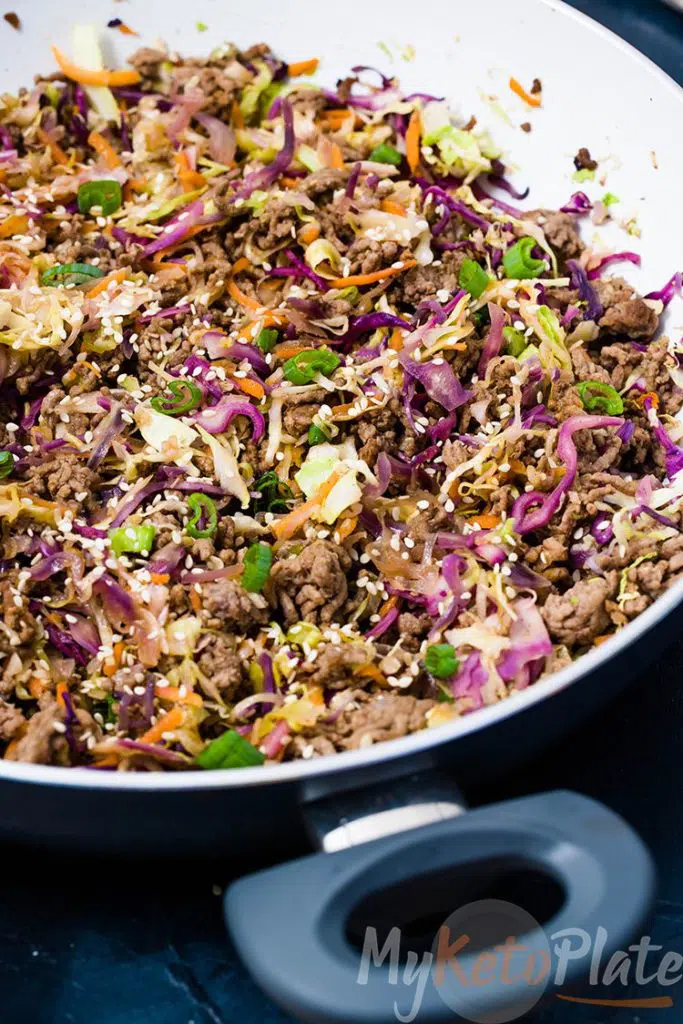 Low Carb Keto Crack Slaw - Easy Egg Roll in a Bowl 2