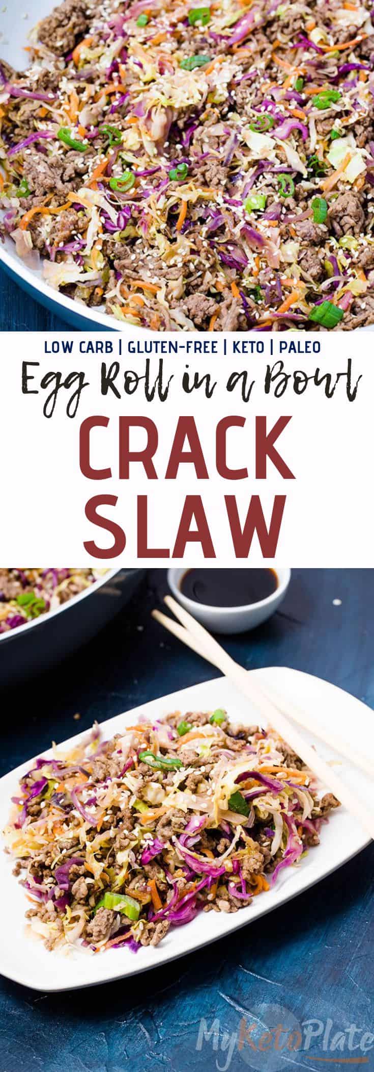 Low Carb Keto Crack Slaw - Easy Egg Roll in a Bowl