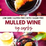 A winter classic, this mulled wine is infused with cinnamon and all the delicious Christmas spices. I love serving it during the holiday season to warm up. #mulled wine #ketorecipes