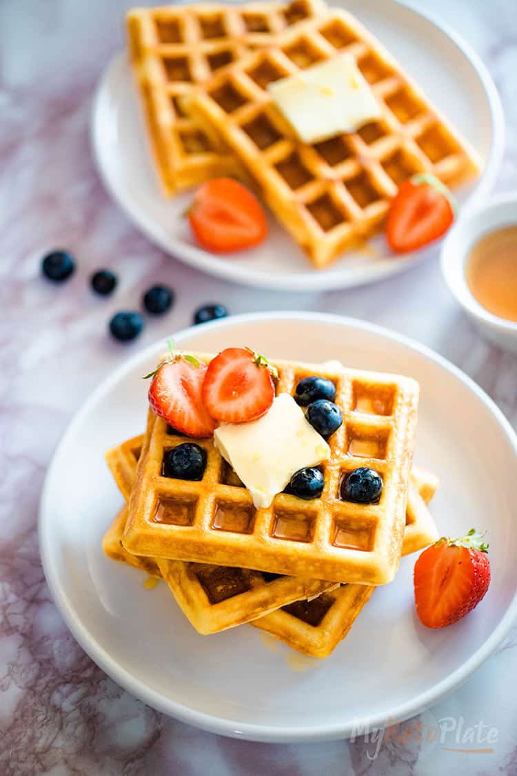 Perfect Homemade Keto Waffles with Almond Flour - 2g Net Carbs 