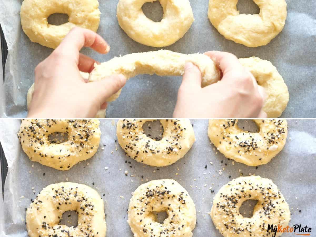 how to shape keto bagels step by step keto bagels myketoplate