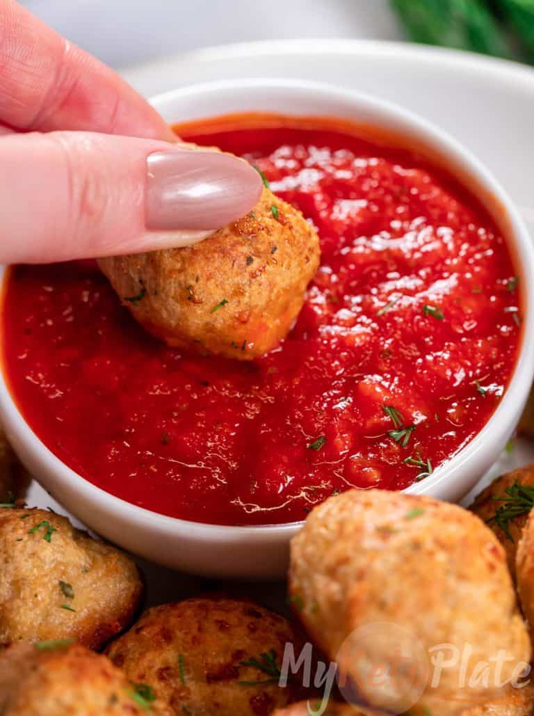 Easy Baked Keto Chicken Meatballs MyKetoPlate