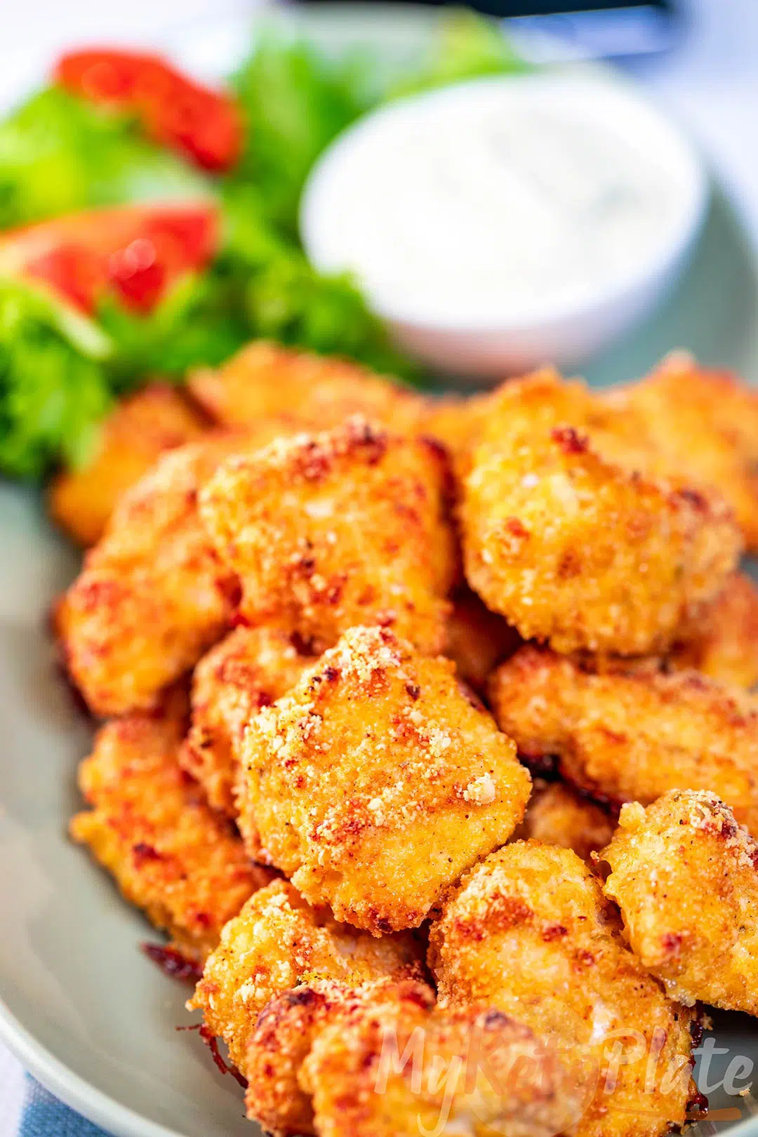 Crispy Baked Chicken Nuggets (4 Ingredients. SO Crispy!)