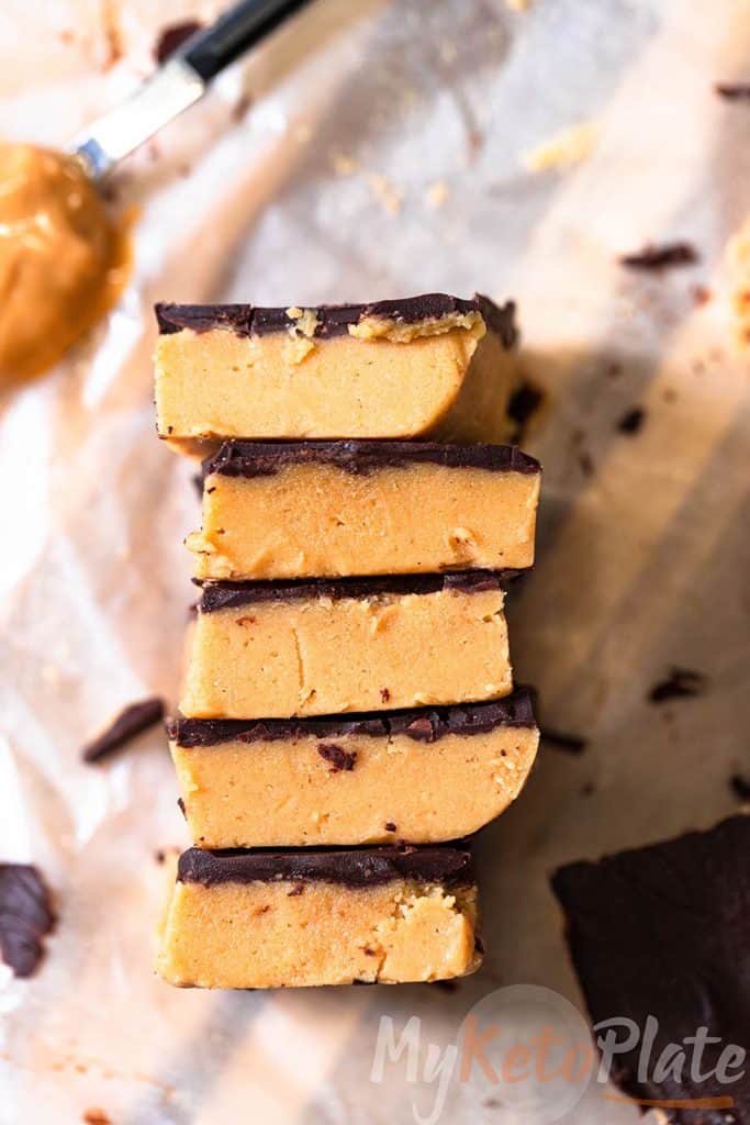 NoBake Keto Peanut Butter Bars MyKetoPlate