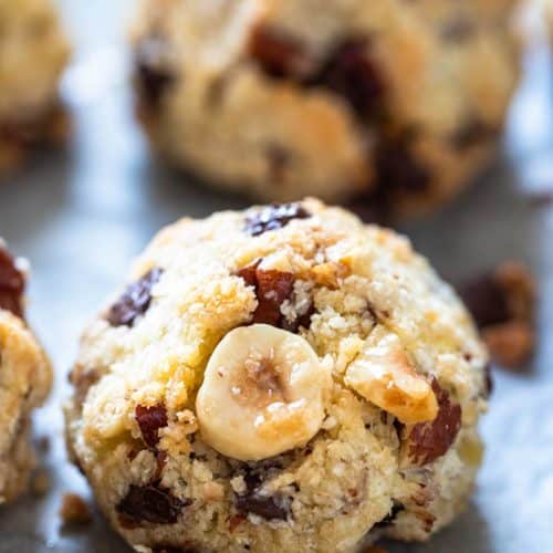 A homemade, low-carb cookie with a golden crust and a rich, nutty flavor.