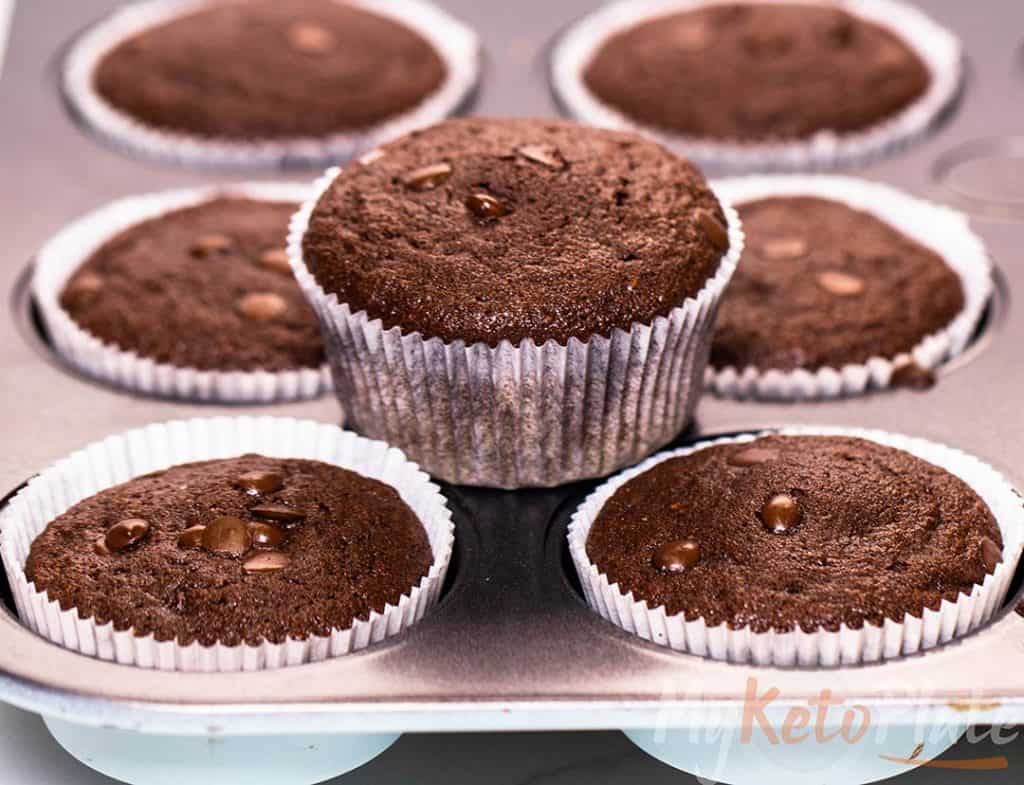 easy keto muffins with sugar free chocolate chips