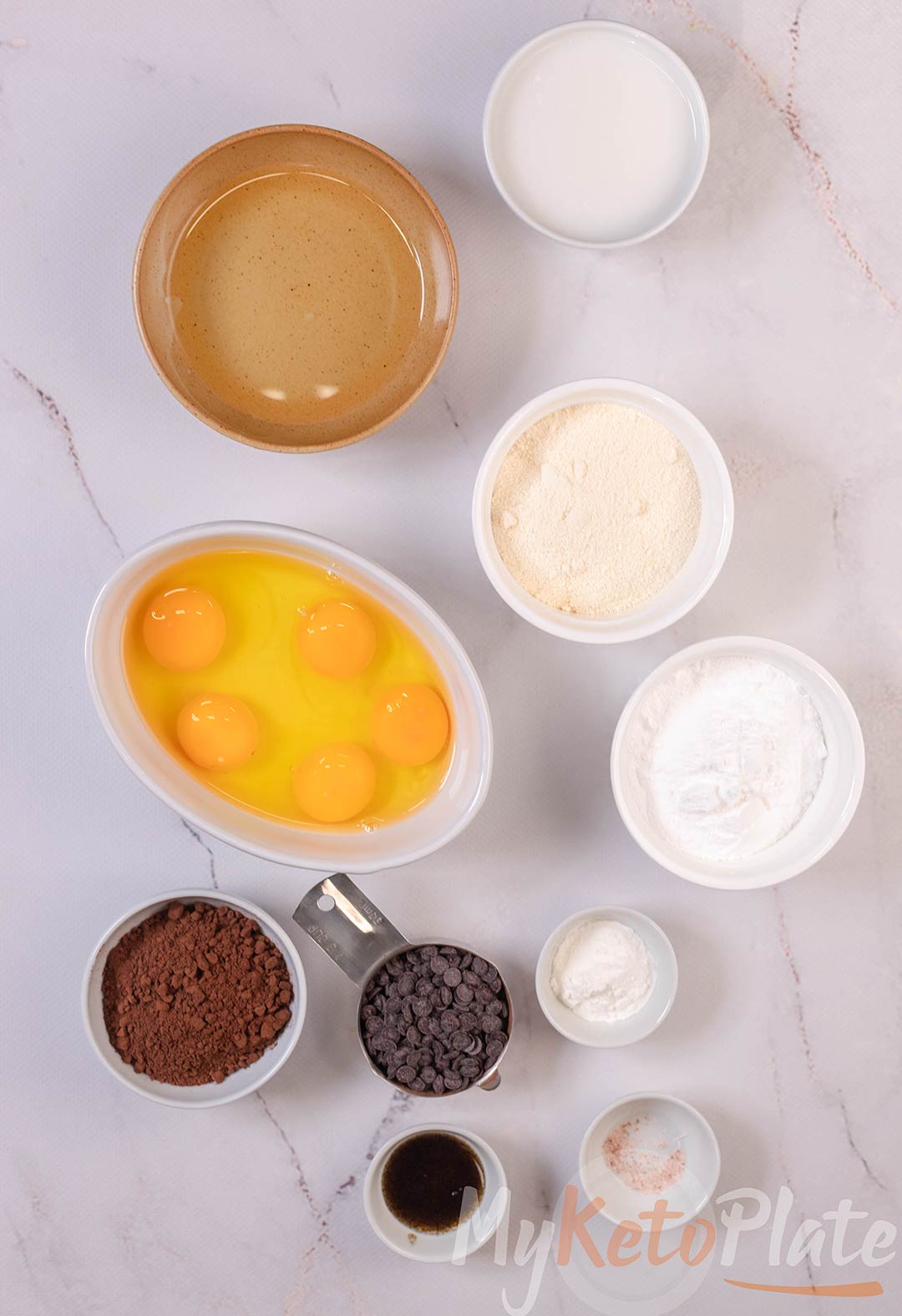 ingredients in keto chocolate muffins