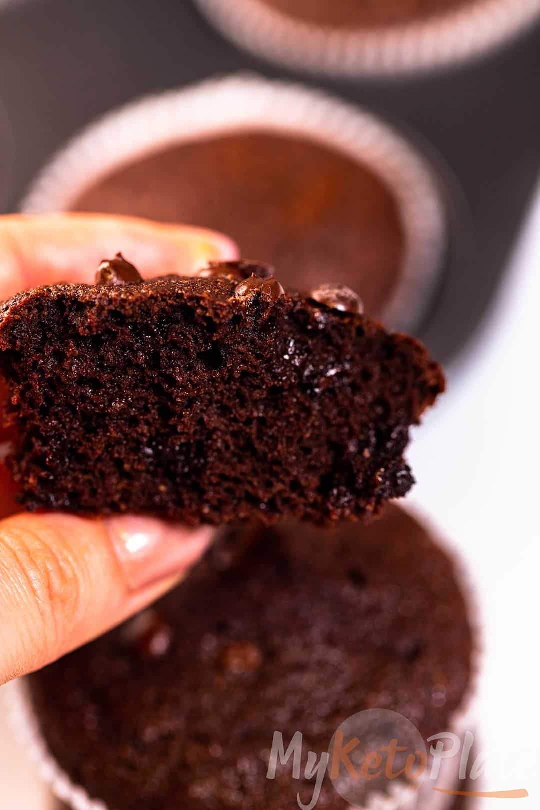 keto chocolate muffins with coconut flour myketoplate