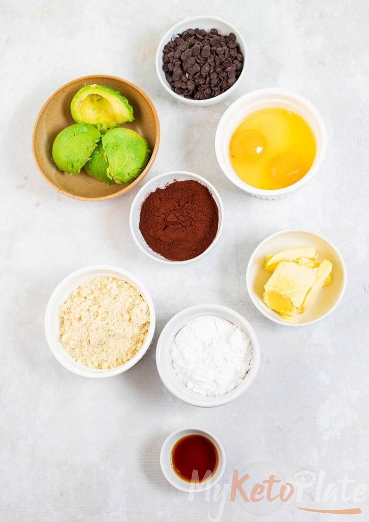 avocado brownies ingredients myketoplate