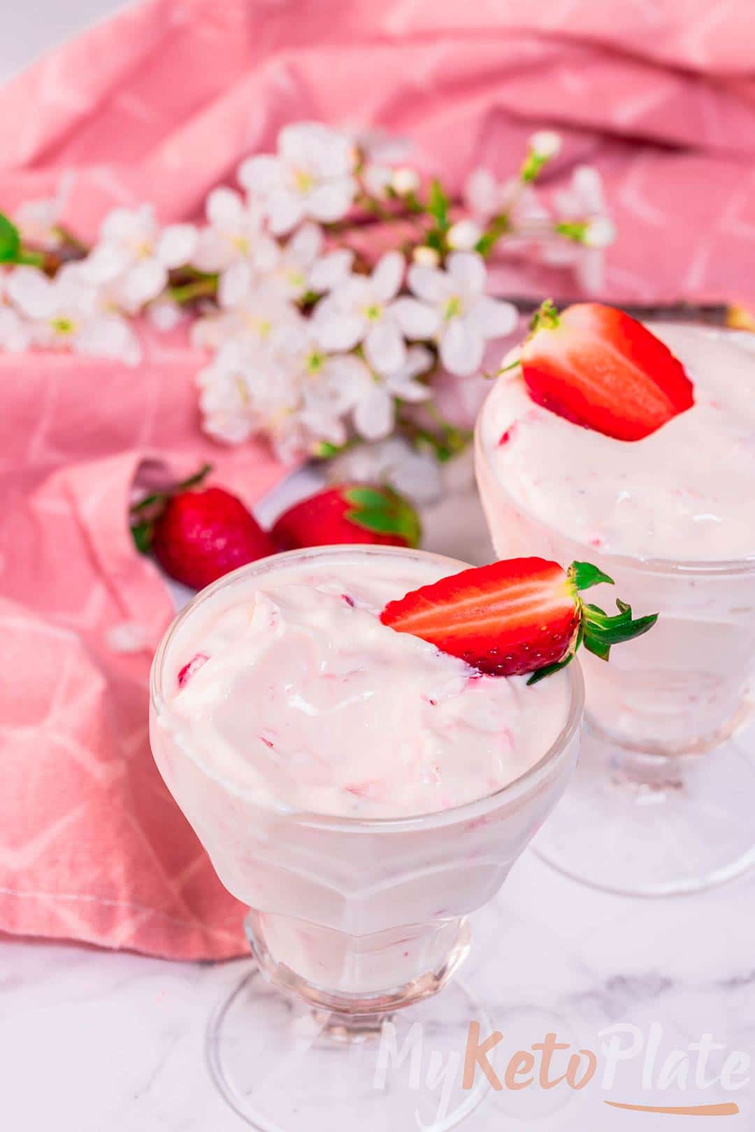 best strawberry keto mousse creamy