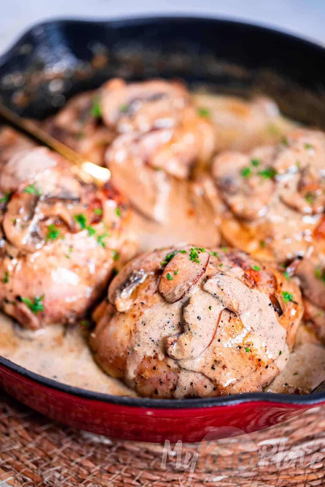 chicken thighs creamy mushrooms