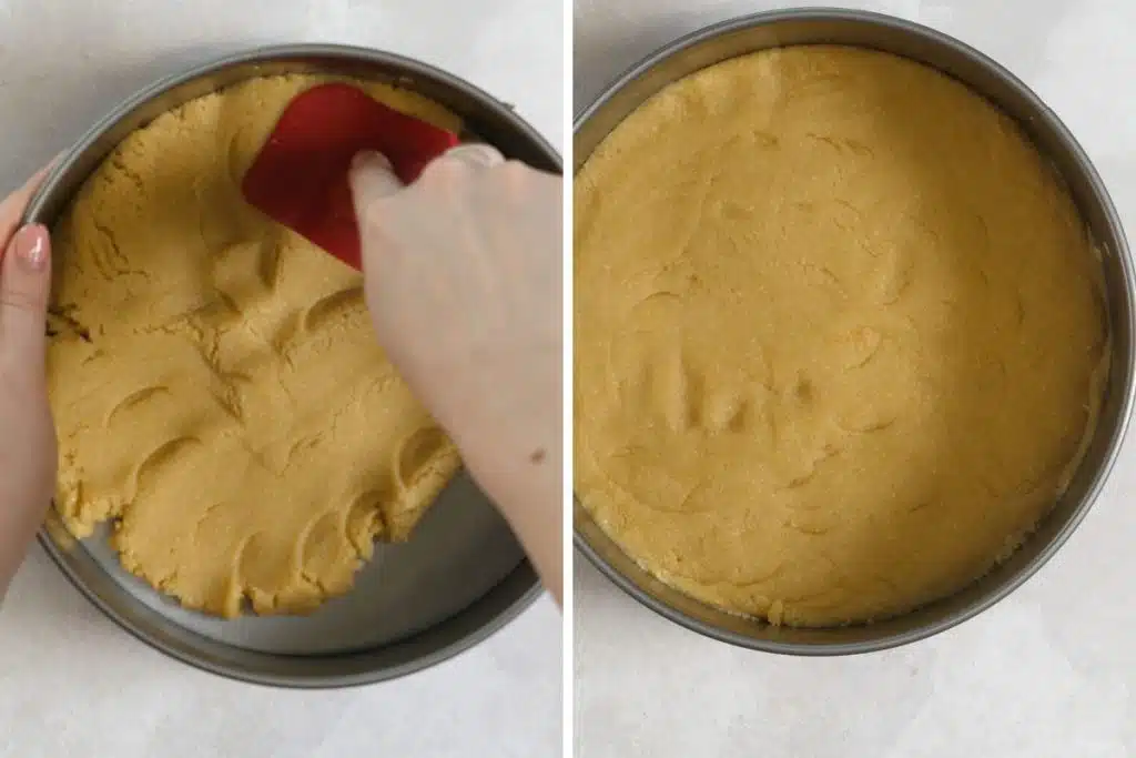make the crust for the no bake keto cheesecake