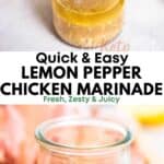 This lemon pepper chicken marinade is fresh, citrusy, and packed with bold flavor!