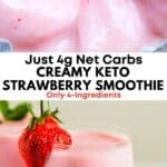 Keto Strawberry Smoothie (4 Ingredients!) 4