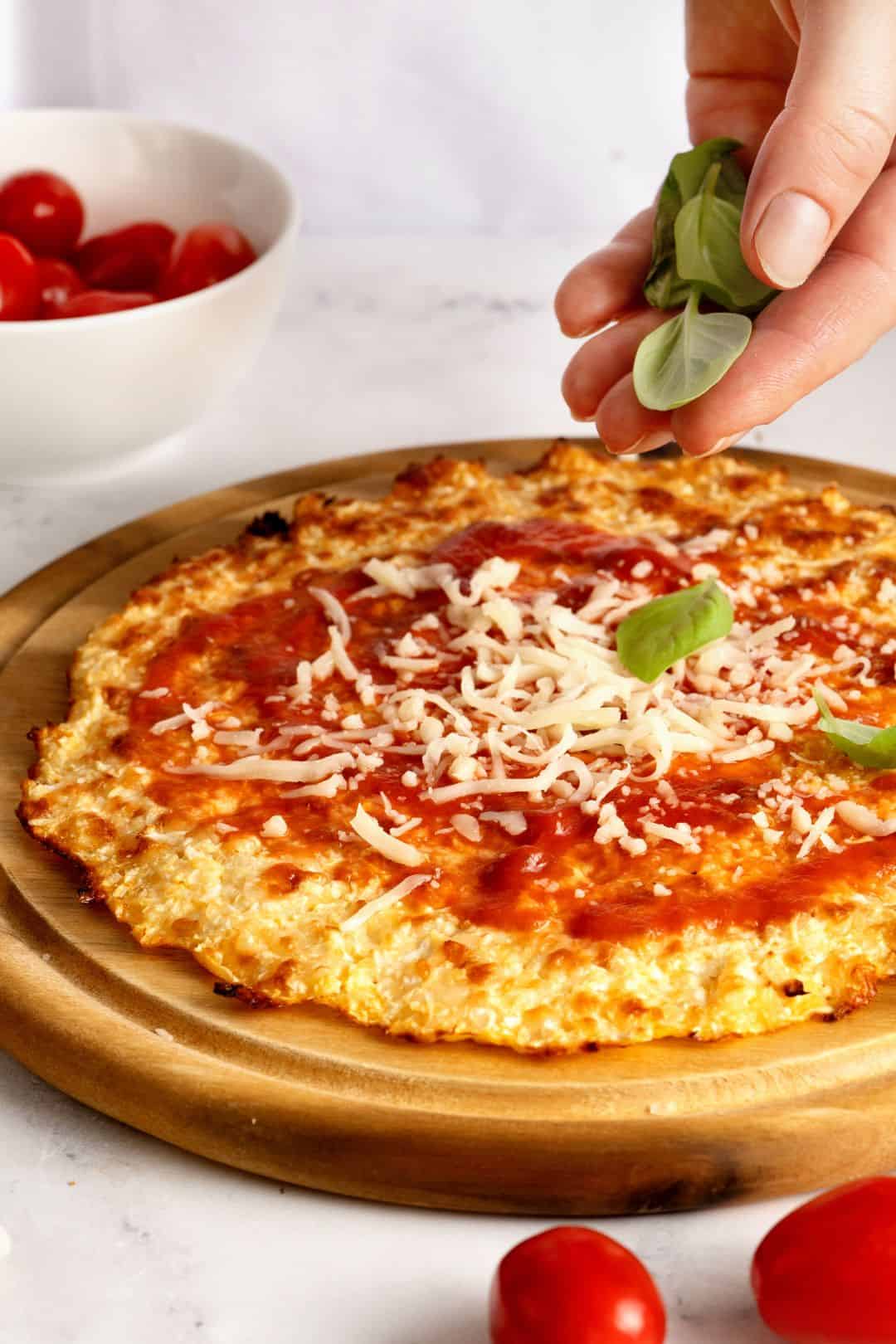 Easy Cauliflower Pizza Crust Recipe MyKetoPlate