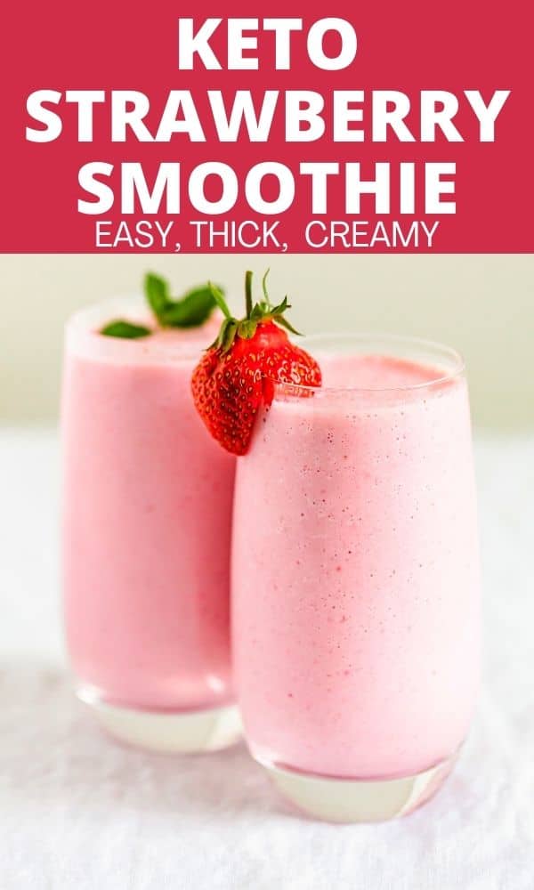 Keto Strawberry Smoothie (4 Ingredients!) MyKetoPlate