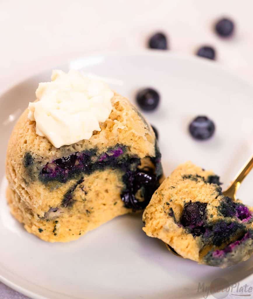 Keto Blueberry Mug Cake MyKetoPlate