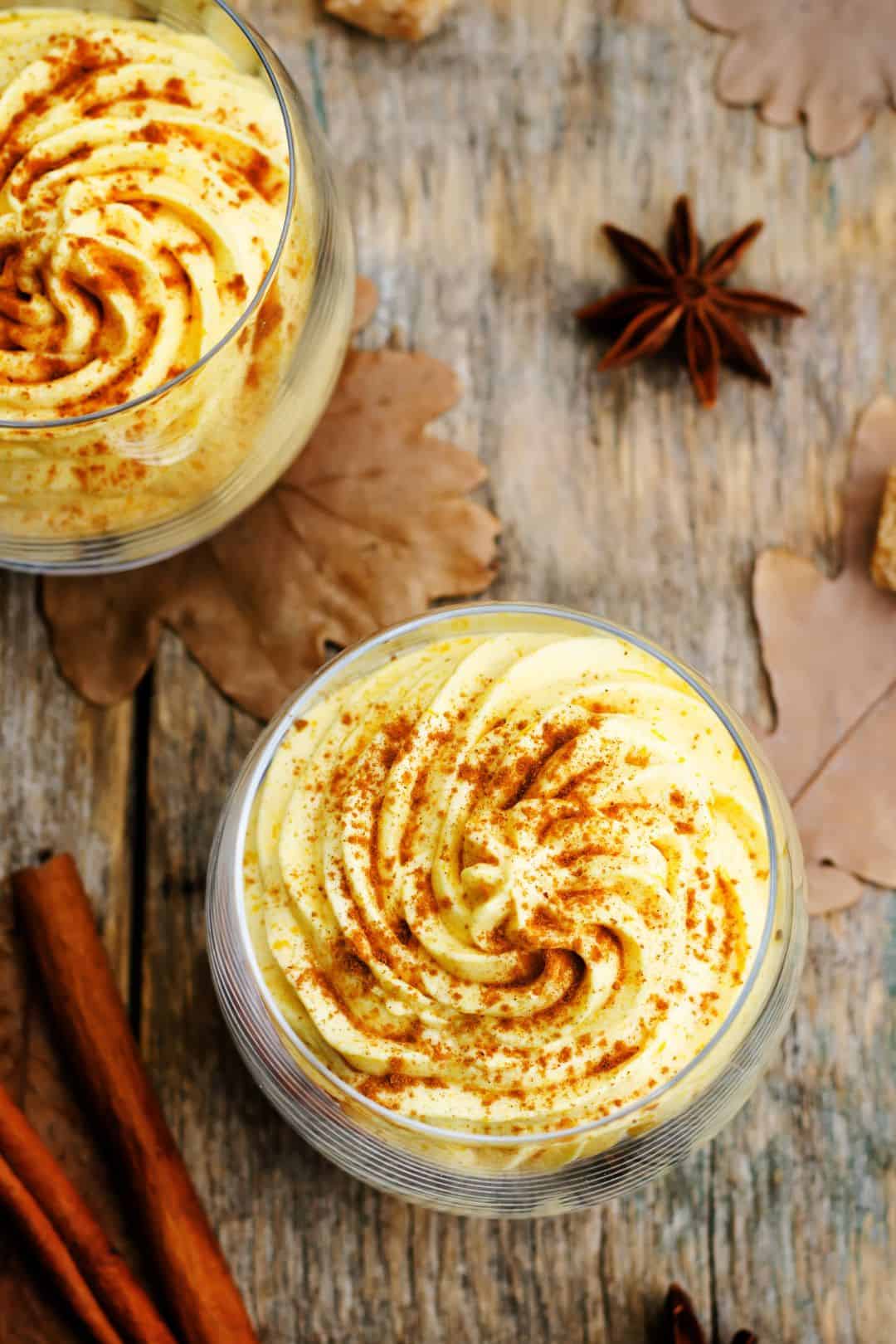 no bake keto low carb pumpkin mousse myketoplate