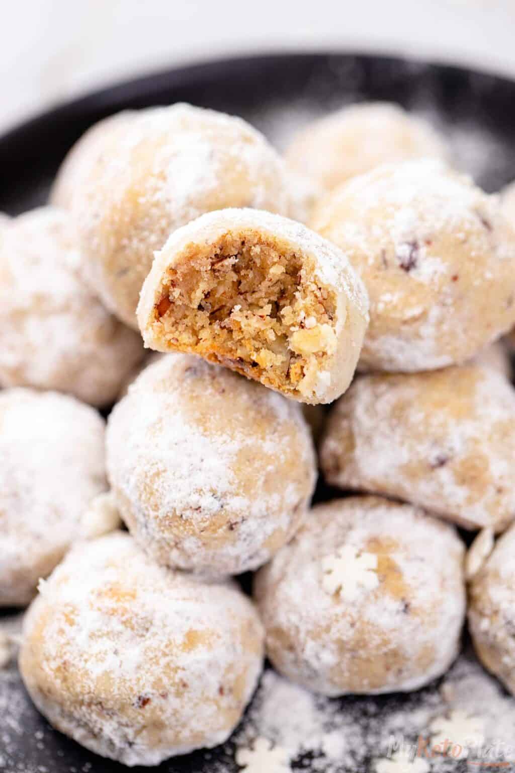Keto Snowball Cookies MyKetoPlate