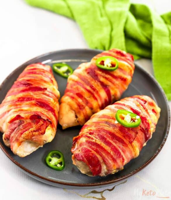 BEST Jalapeno Popper Stuffed Chicken - MyKetoPlate