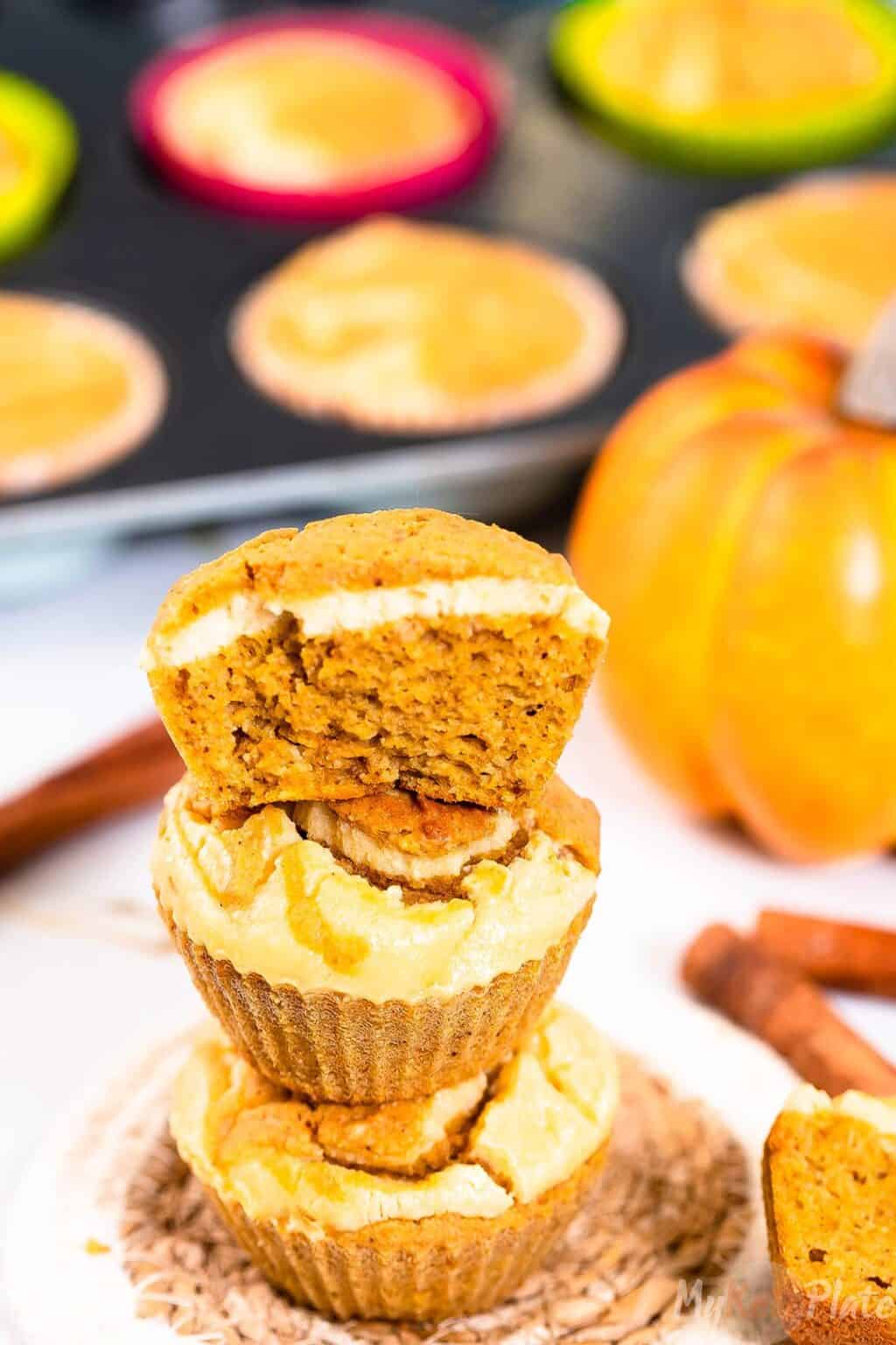 Keto Pumpkin Cheesecake Muffins MyKetoPlate