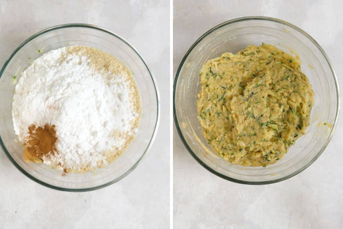 make the keto zucchini bread batter