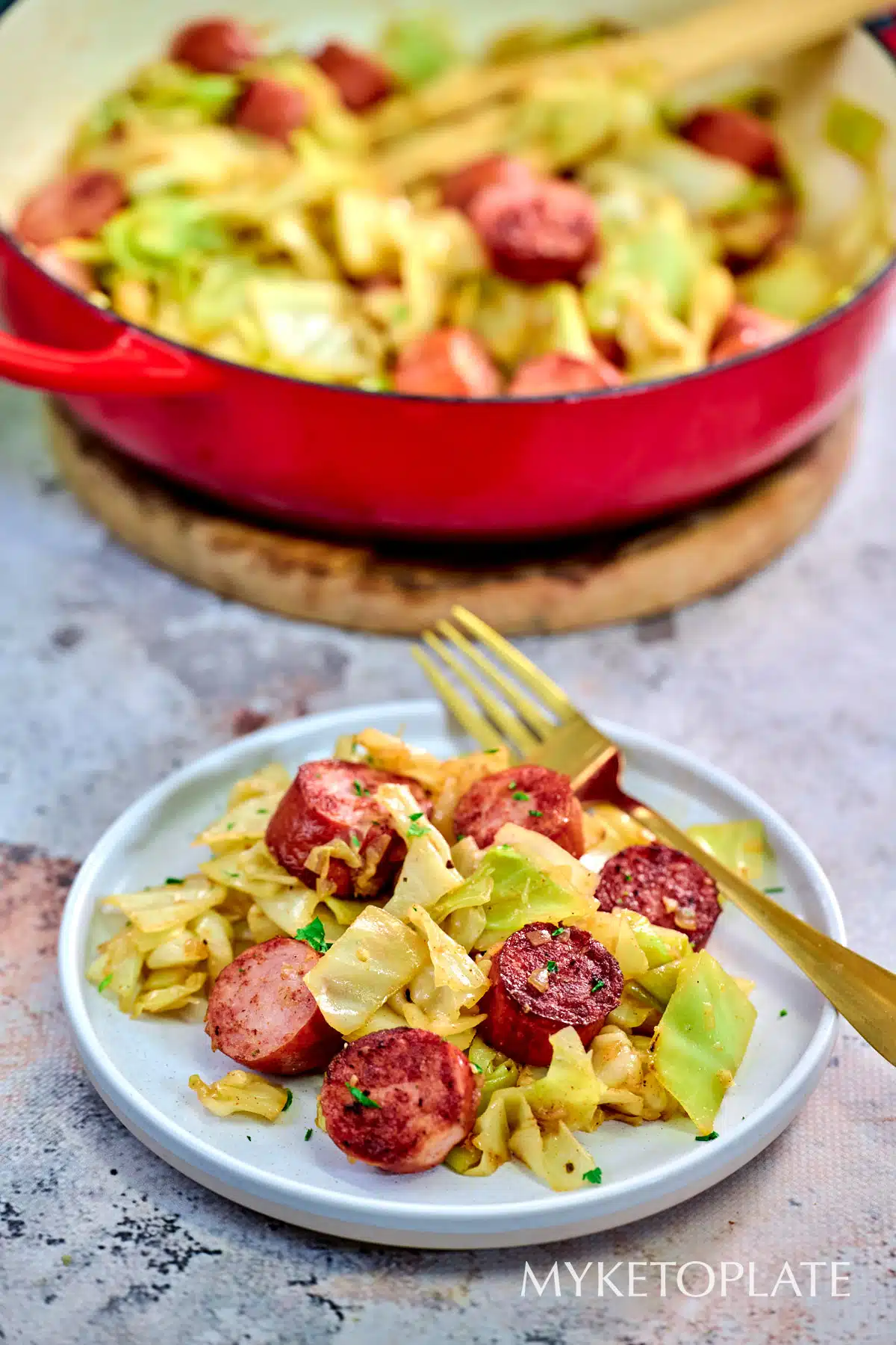 Cabbage and Sausage Skillet 1