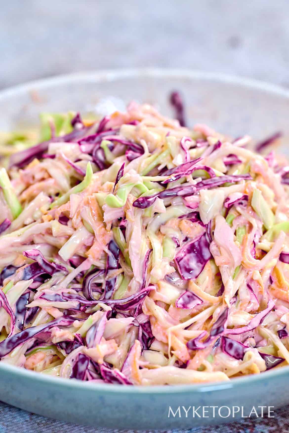 Tangy And Creamy Coleslaw Salad - MyKetoPlate