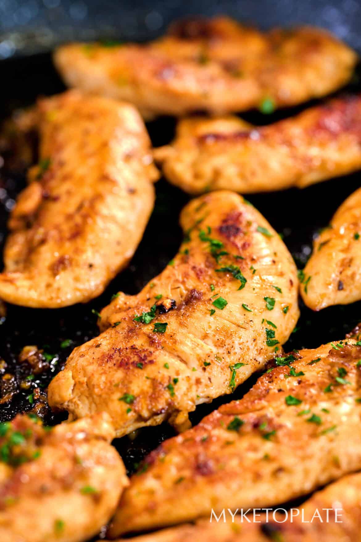 Garlic Butter Chicken Tenders - MyKetoPlate