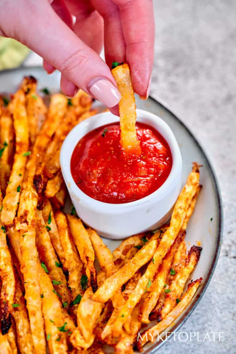 Crispy Jicama Fries (Healthy Fries) - MyKetoPlate