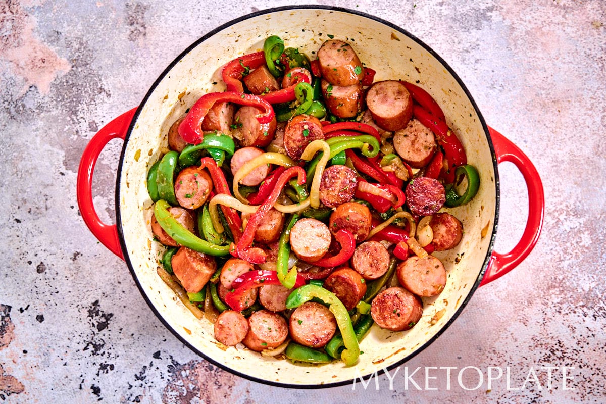 Smoked Sausage and Peppers Skillet 3