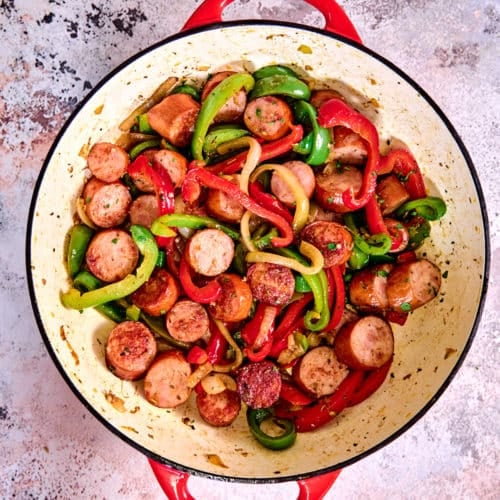 Smoked Sausage and Peppers Skillet