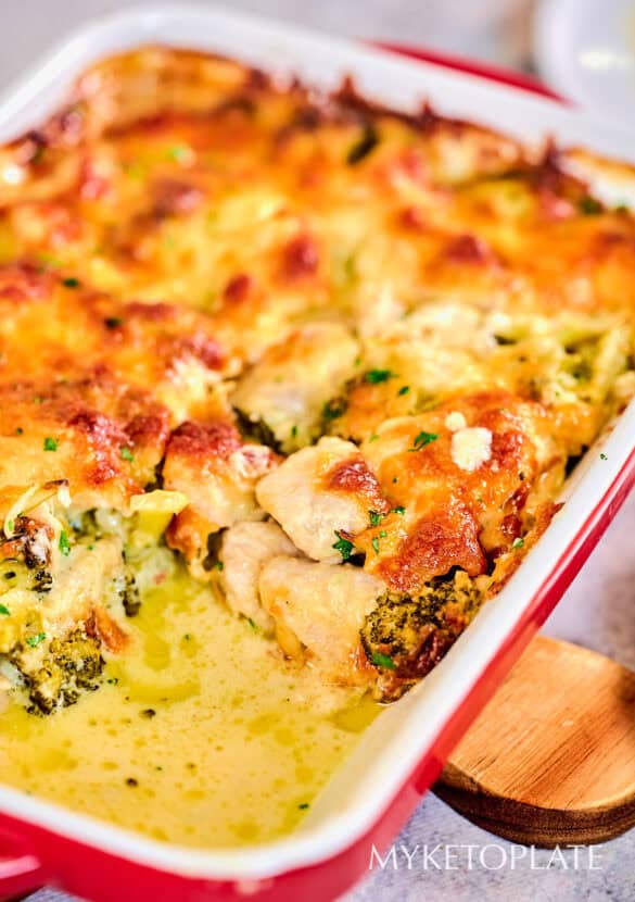 Chicken Alfredo Casserole - MyKetoPlate