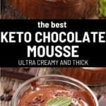 This keto chocolate mousse is so delicious that no one will suspect it's actually sugar-free and keto-friendly. It's made with real dark chocolate, heavy cream, and keto sweeteners to create a rich and indulgent dessert.