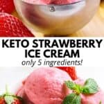 Best Keto Strawberry Ice Cream 2