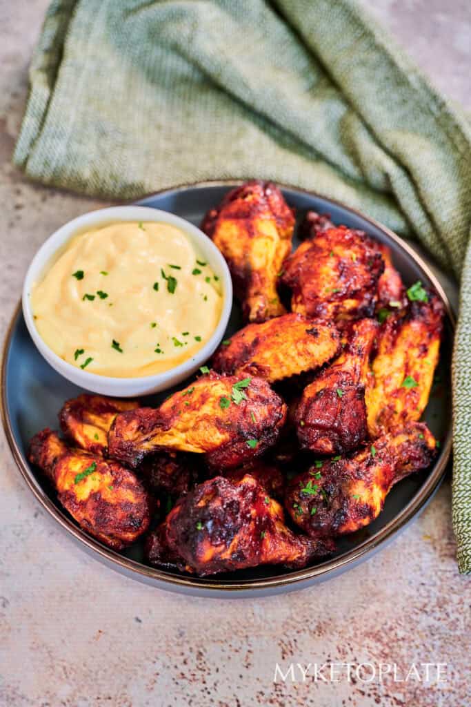 Air Fryer BBQ Chicken Wings MyKetoPlate