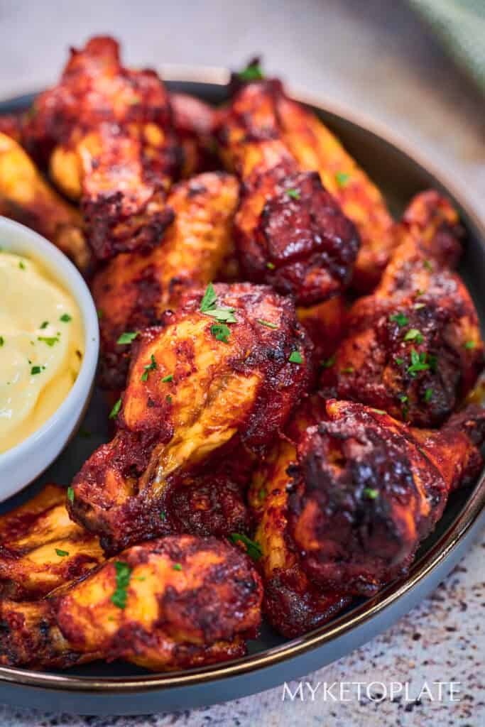 Air Fryer BBQ Chicken Wings - MyKetoPlate