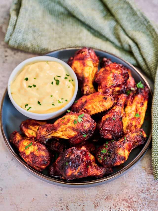 Air Fryer BBQ Chicken Wings MyKetoPlate