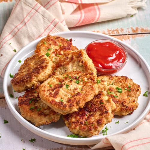 Cheesy Chicken Fritters